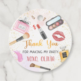 Spa Party Glamor Makeup Birthday Sticker Gåvor Etiketter