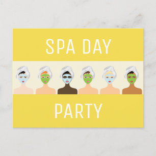 Spa Party Inbjudan Vykort