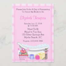 Spa Party-inbjudningar