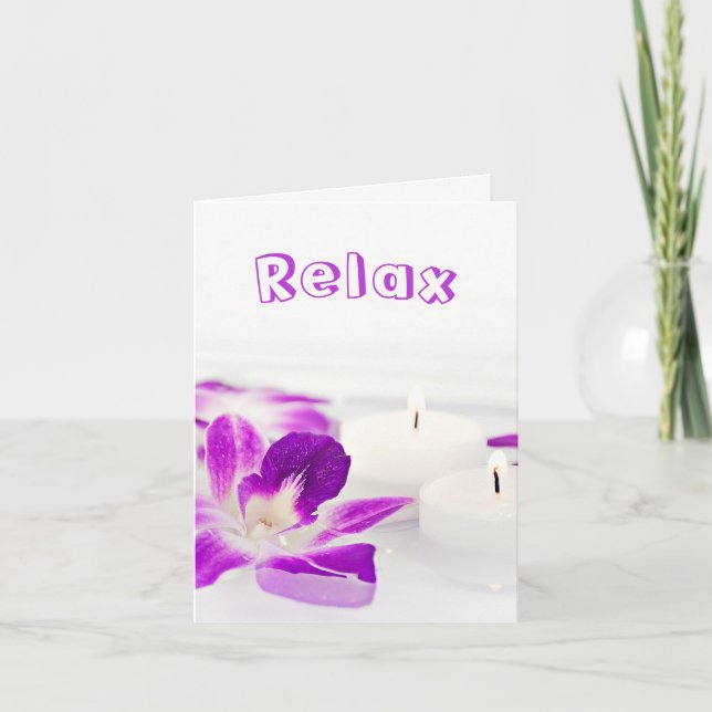 Spa Party med Orchids Inbjudan (Framsida)