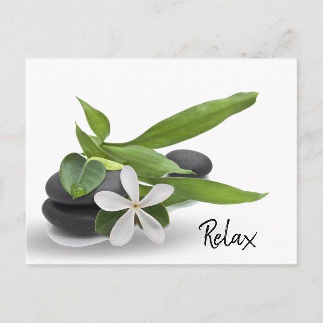 Spa Party med stenar Inbjudan Vykort (Framsida)