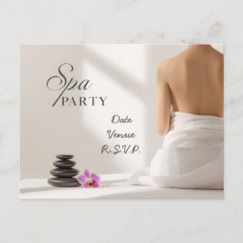 Spa Party Minimal Wellness Design Vykort