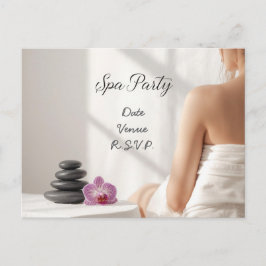 Spa Party Minimal Wellness Design Vykort