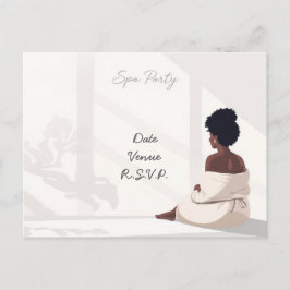 Spa Party Minimal Wellness Design Vykort