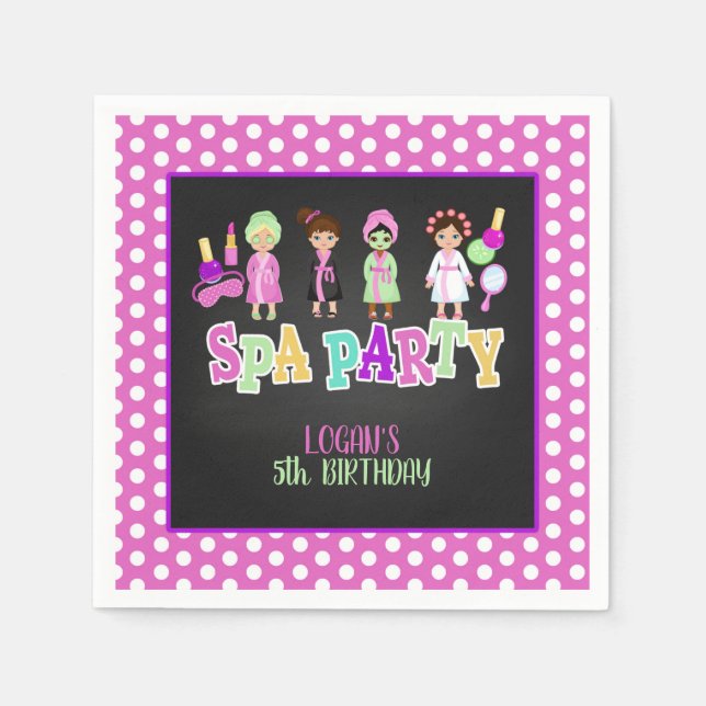 Spa Party Napkin - People Anpassningsbar Pappersservett (Framsidan)