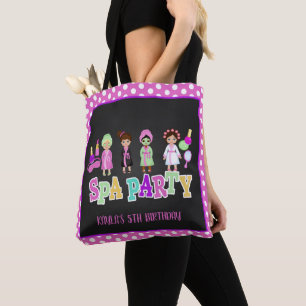 Spa Party Tote Bag - Girls - Blk Tygkasse