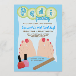 SPA PEDICURE Pedi Party-inbjudan 5x7 Inbjudningar