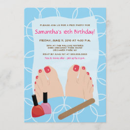 SPA PEDICURE Pedi Party-inbjudan 5x7 Inbjudningar
