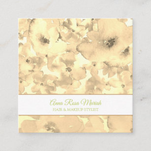 *~* Spa Popular Chic Blommönster Girly Beauty Fyrkantigt Visitkort