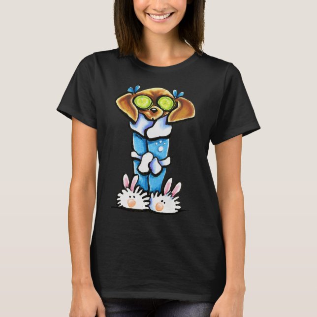 Spa Red Dachshund T Shirt (Framsida)