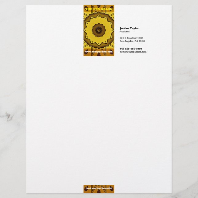 Spa Salon Letterhead Brevhuvud (Framsida)