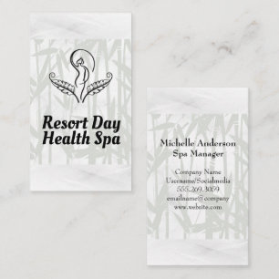 Spa Salon Logotyp Bakgrund för bambu Visitkort
