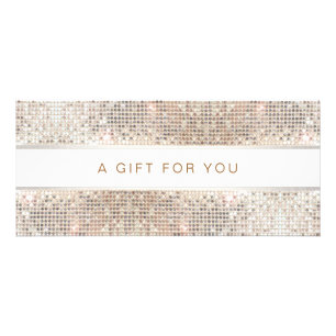 Spa Salon Stripe FAUX Silver Sequin-rackkort Reklamkort