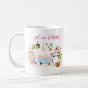 Spa Self Care lördag Personlig Namn Kaffemugg
