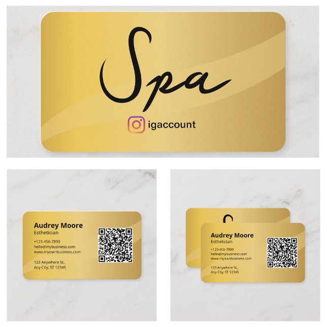 Spa Services Esthetician Visitkort (Spa Services Esthetician Business Card
)