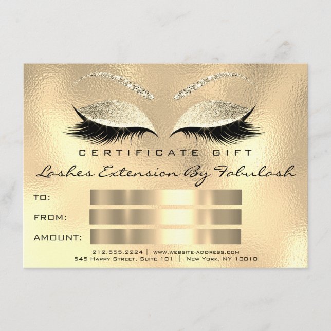 SPA-smink-certifikat-gåva Champagne (Framsida)