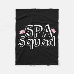 Spa Squad Spa Personal Funny Spa Födelsedagsfest Fleecefilt