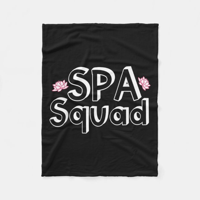 Spa Squad Spa Personal Funny Spa Födelsedagsfest Fleecefilt (Framsidan)