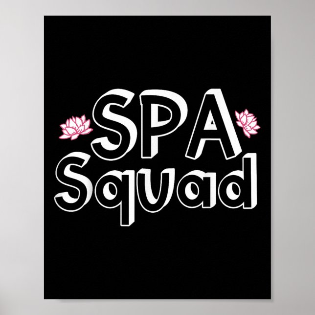 Spa Squad Spa Personal Funny Spa Födelsedagsfest Poster (Framsidan)
