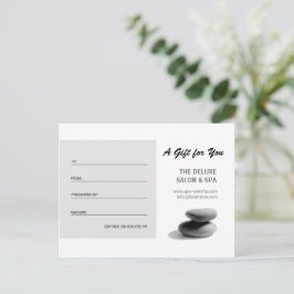Spa Stones Gift-certifikat Vykort