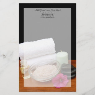 Spa/svart/färg för massage-/Pedicuresalongplats Brevpapper