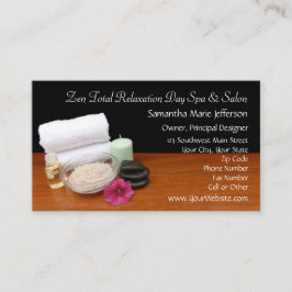 Spa/svart/färg för massage-/Pedicuresalongplats Visitkort