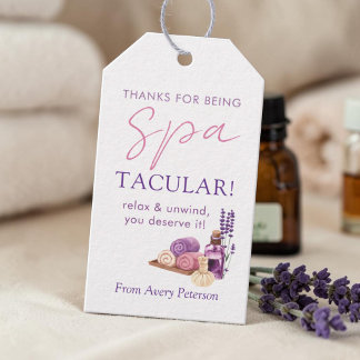 Spa-taktisk lärare uppskattning Lavendel Spa Presentetikett