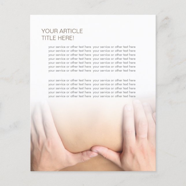 SpA- terapi vid massagebehandling Flygblad (Framsidan)