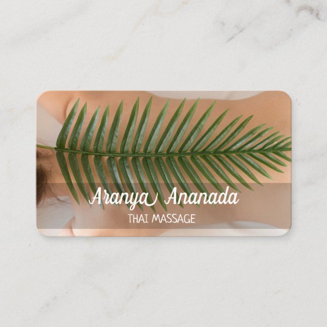Spa Thai Massage Visitkort (Framsida)