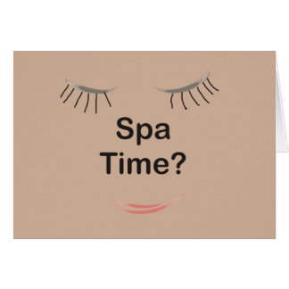 Spa Time Hälsningskort