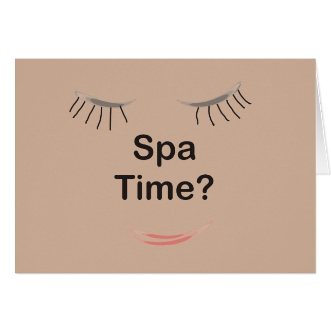 Spa Time Hälsningskort (Framsidan Horizontal)