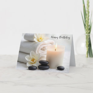 Spa-torn med Magnolia-Blommar Kort