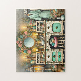 Spa Vanity Shabby Chic Wellness Cabinet Pussel