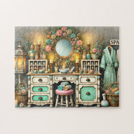 Spa Vardagsrum Shabby Chic Wellness Skåp Pussel
