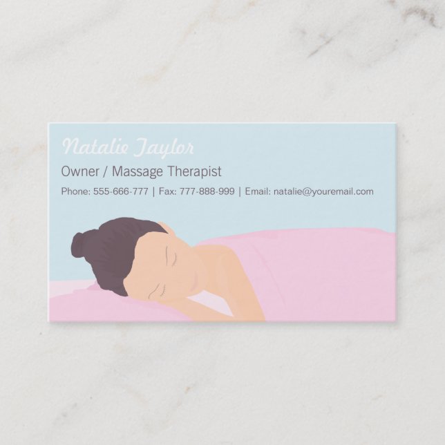 Spa Wellness Massage Terapeut Affärs Kort (Framsida)