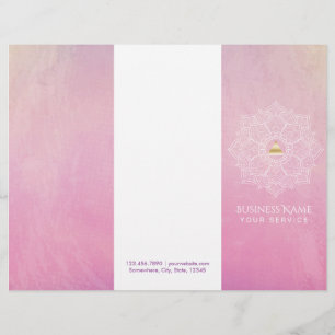 Spa Yoga Guld Triangle Mandala Watercolor Trifold