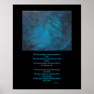 "Space"-Abstrakt-målning och Kärlek Poetry-Poster Poster