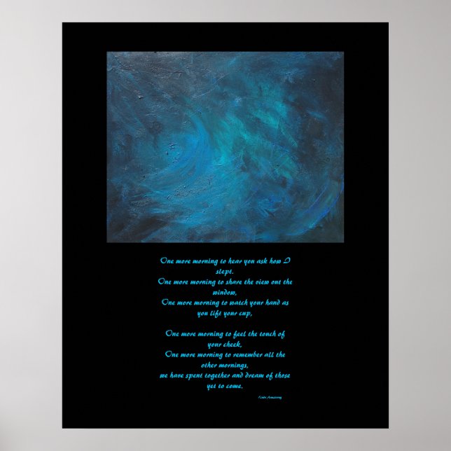 "Space"-Abstrakt-målning och Kärlek Poetry-Poster Poster (Framsidan)