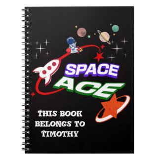 Space Ace | Planer | Stjärnor | Rocket | redigerba Anteckningsbok