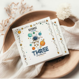 Space Adventure 3rd Birthday | Outer Space Party Pappersservett