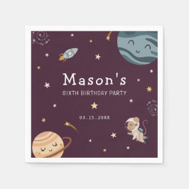 Space Adventure Playful Kids Birthday Party Pappersservett