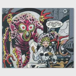 Space Adventures #12 Rolig 50-tals Retro Sci-Fi Se Presentpapper