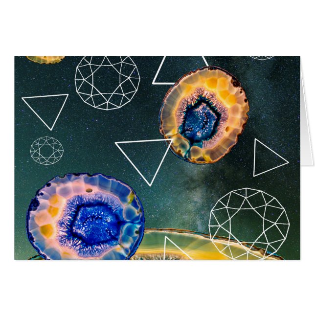 Space Agate Hälsningskort (Framsidan Horizontal)