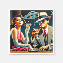 Space Age Las Vegas Gangster Martini Party Pappersservett