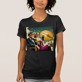 Space Age Las Vegas Martini Gangster Party T Shirt