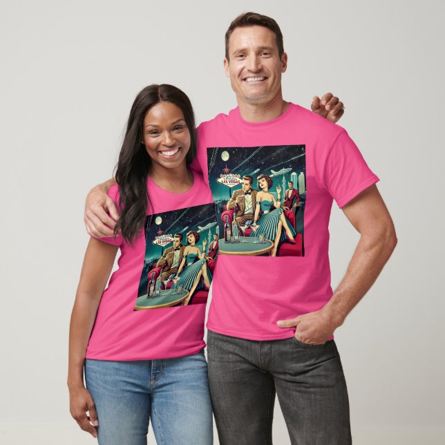 Space Age Las Vegas Martini Party T Shirt (Unisex)