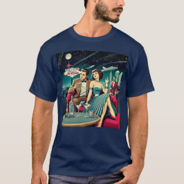 Space Age Las Vegas Martini Party T Shirt