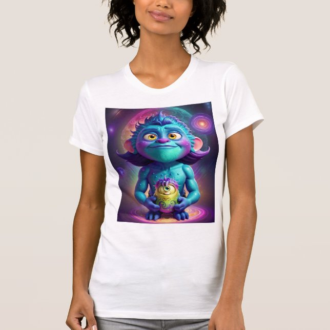 Space Alien & Friend T Shirt (Framsida)