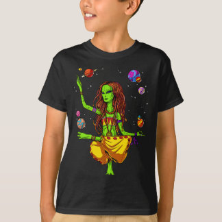 Space Alien Hippie Yoga Zen Meditation Psychedelic T Shirt