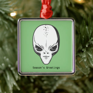 Space Alien Julgransprydnad Metall